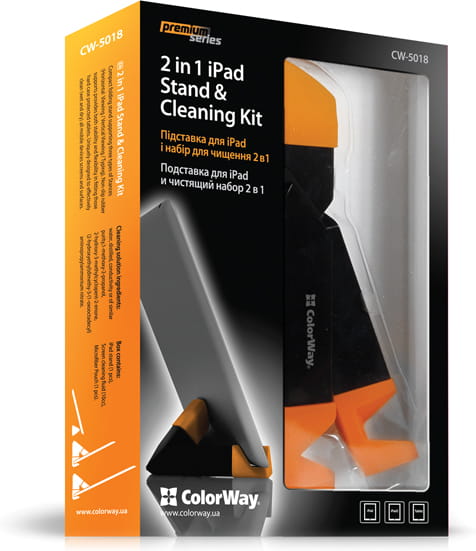 Cleaning Kit ColorWay CW-5018 / Premium iPad Stand /