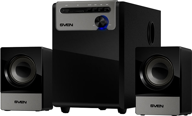 Speakers Sven MS-110 / 2.1 / 10W RMS / USB Flash / SD card / Black
