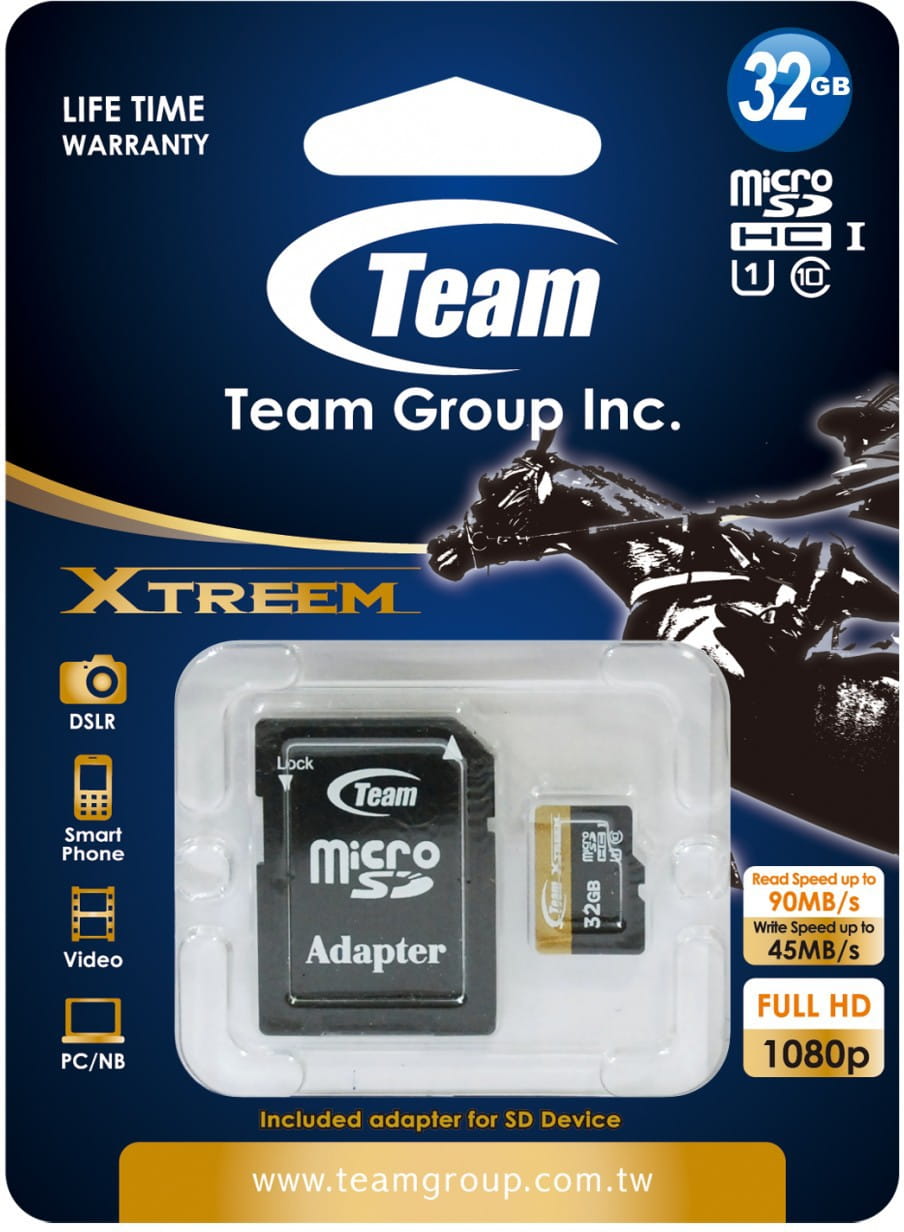Team Group micro SDHC Card Class 10 32GB + SD adapter