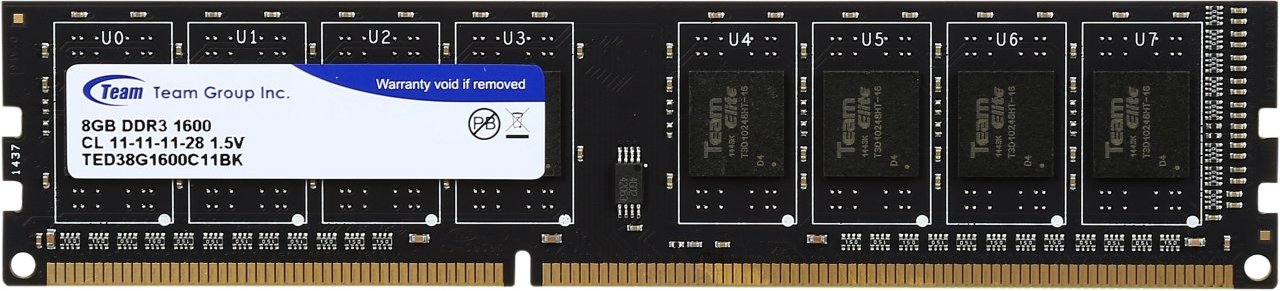 Team Group 8GB DDR3 1600MHz CL11 TED38G1600C1101