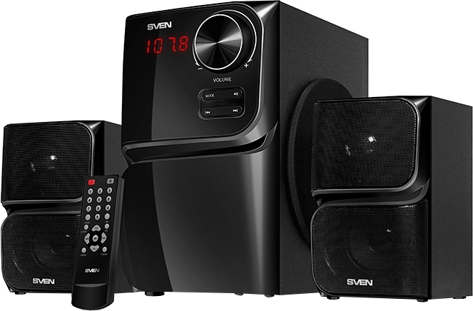 Speakers Sven MS-305 / 2.1 / 40W RMS / Bluetooth / FM-tuner / USB flash / SD card / Black