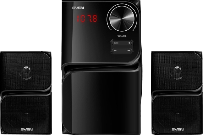 Speakers Sven MS-305 / 2.1 / 40W RMS / Bluetooth / FM-tuner / USB flash / SD card / Black