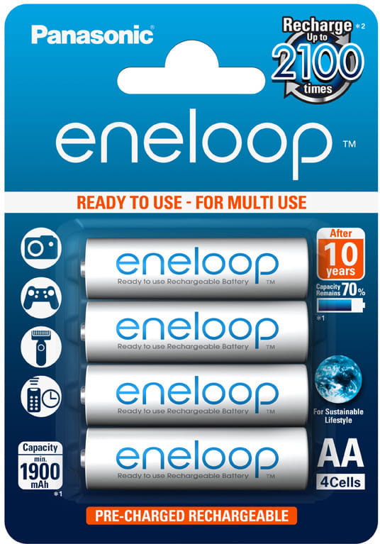 Panasonic BK-3MCCE/4BE AA Eneloop 1900mAh x4