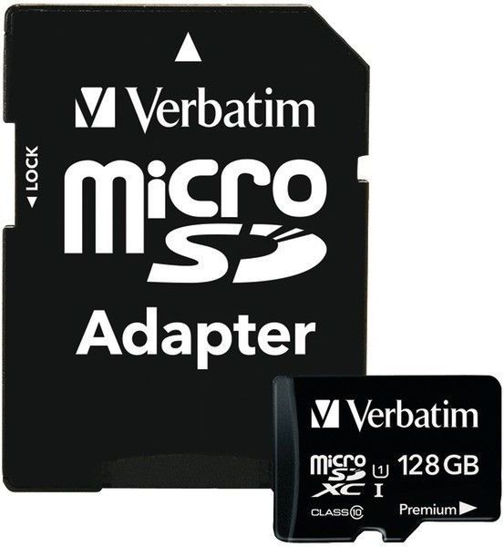 Verbatim 128GB MicroSDXC UHS-I with SD Adapter / 44085