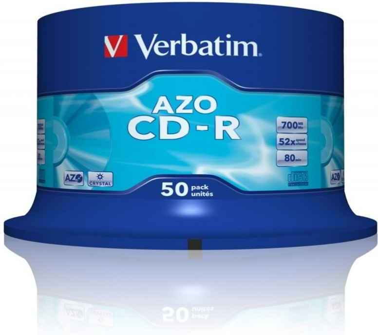 CD-R Verbatim 700MB / 52x / AZO / 50*Cake / 43430