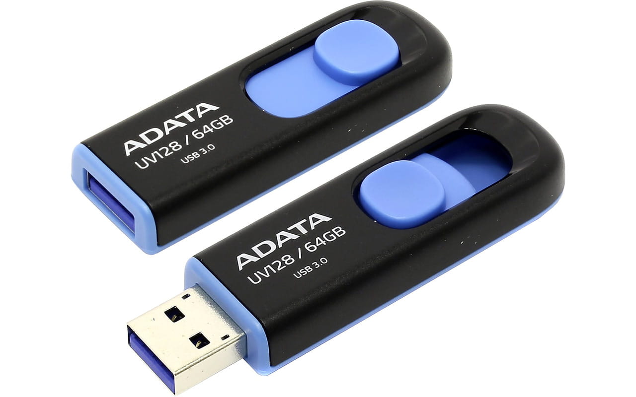 ADATA DashDrive UV128 / 64GB / Black Blue