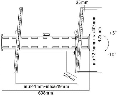Brateck LP41-46T 600x400 37" - 70" 50Kg