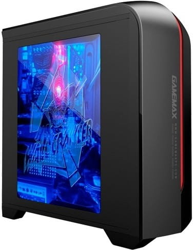 Case GameMax H601BR / mATX / no PSU / Black - Red