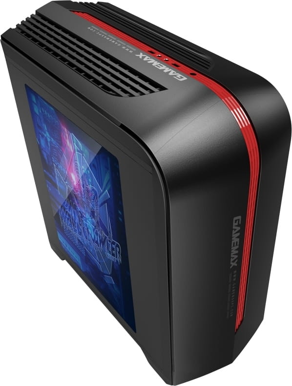 Case GameMax H601BR / mATX / no PSU / Black - Red