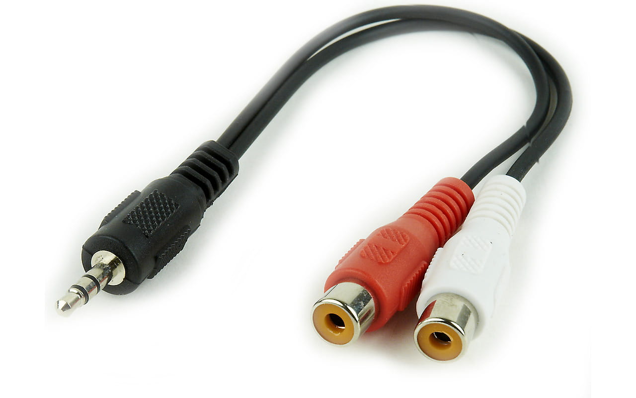 Cable Cablexpert 3.5mm stereo plug to 2 x phono sockets 0.2 meter cable CCA-406 /