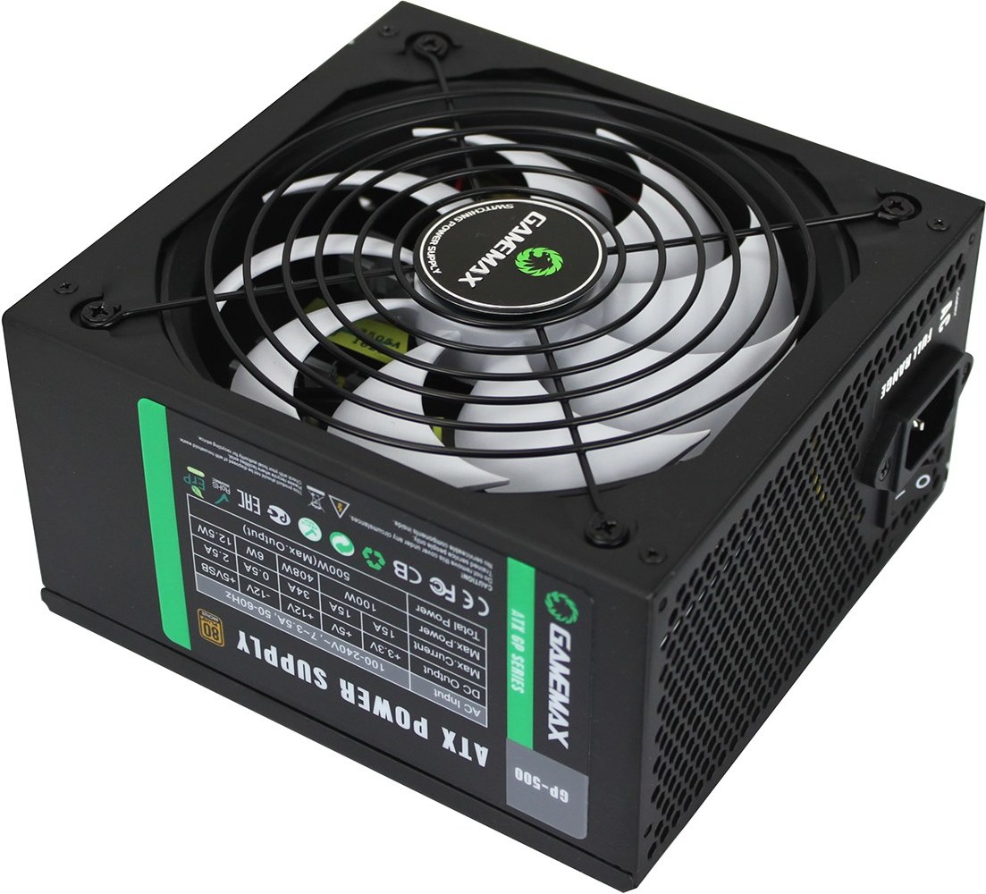 ATX PSU GameMax GP-500 / 500W / 80+ Bronze /