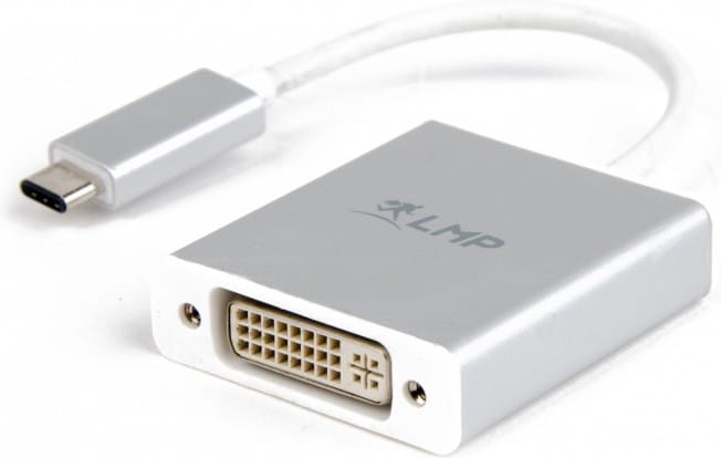 LMP USB-C to DVI adapter aluminum housing Silver