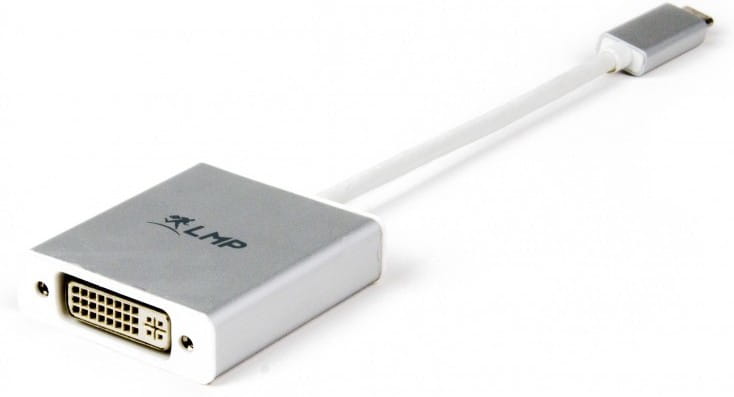 LMP USB-C to DVI adapter aluminum housing Silver