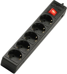 Sven Optima Base 5 Sockets 5.0m Black