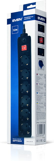 Sven Optima 6 Sockets, 1.8m