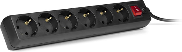 Surge Protector Sven Optima Base / 6 Sockets / 3.0m / Black