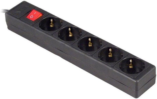 Ultra Power UP3-AF-15PPB 5 Sockets 4.5m Anti-fire Plastic Black