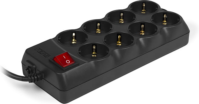 Surge Protector Sven Optima Pro / 8 Sockets / 1.8m / Black
