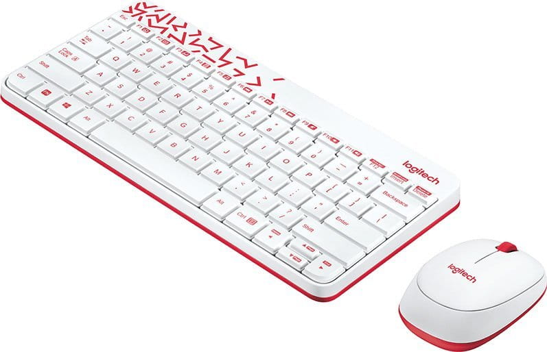 KIT Logitech Wireless Combo MK240 NANO / Keyboard + Mouse / USB / White