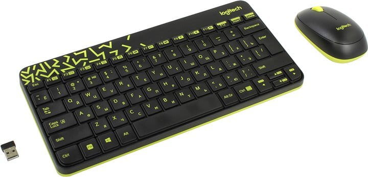 KIT Logitech Wireless Combo MK240 NANO / Keyboard + Mouse / USB / Black