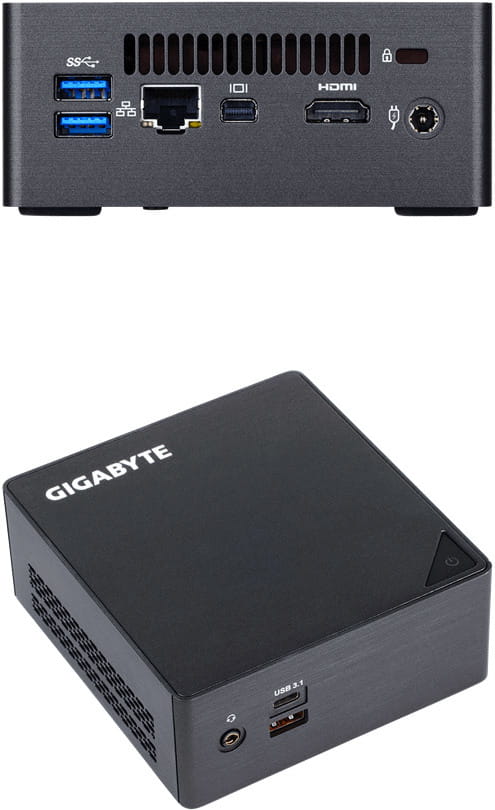 Mini PC GIGABYTE Brix S GB-BKi7HA-7500 / i7-7500U / 2xSO-DIMM DDR4 / Supports 2.5&rdquo; HDD/SSD / Gbit LAN / Vesa Mount