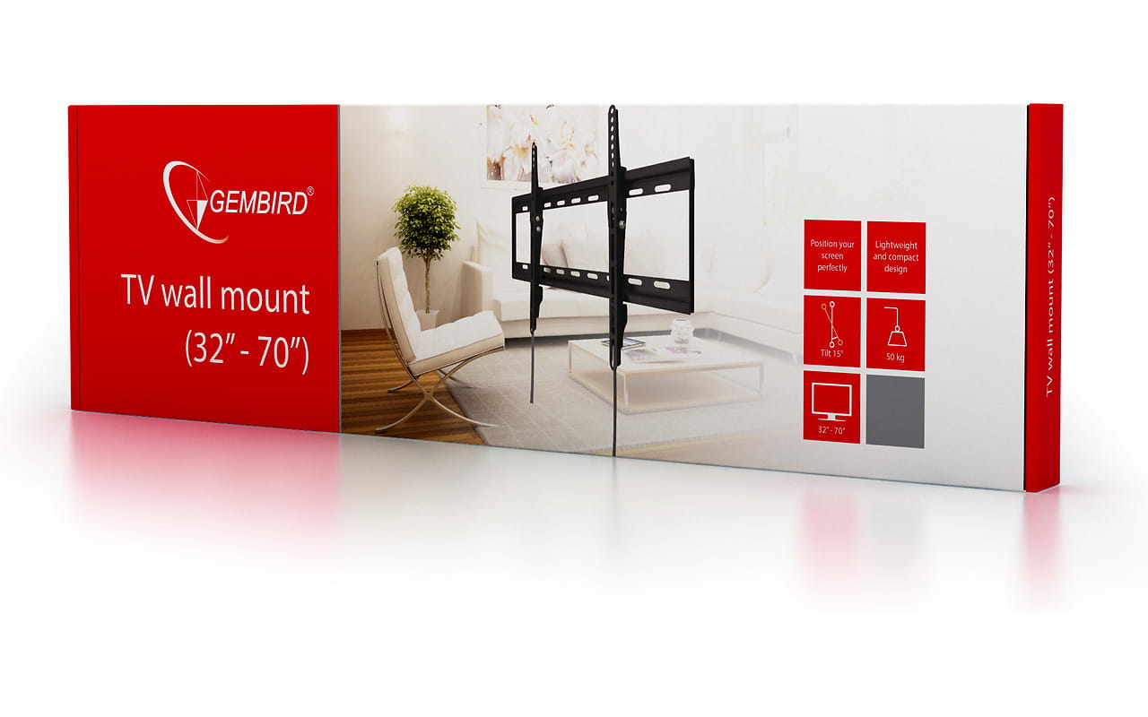Wall Mount Gembird WM-70T-01 / Black