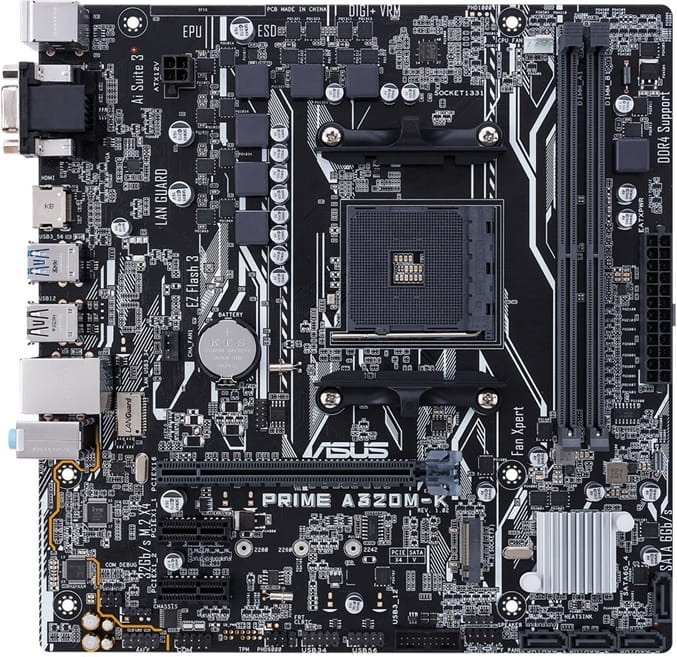 MB ASUS A320M-K PRIME / Socket AM4 / AMD A320 / Dual 2xDDR4-3200 / APU AMD graphics / mATX