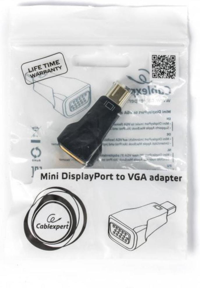 Adapter Gembird Mini DisplayPort - VGA / A-mDPM-VGAF-01 Black