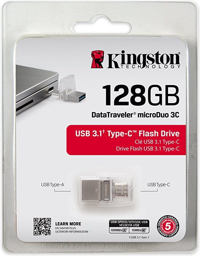 USB Kingston DataTraveler MicroDuo DTDUO3C / 128GB /