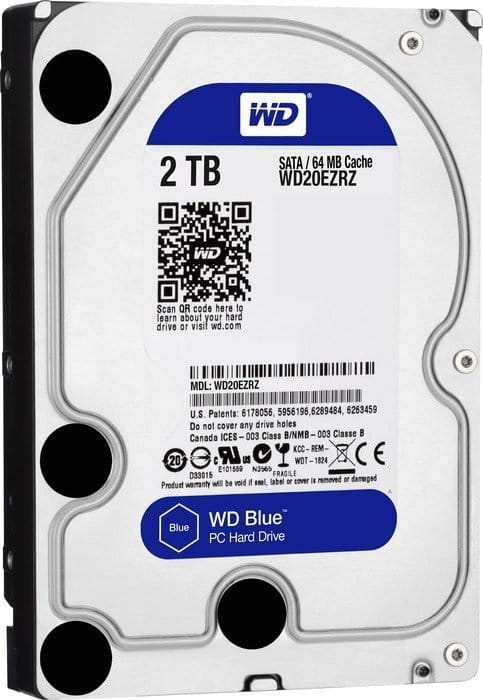3.5" HDD Western Digital Caviar Blue / 2.0TB / 64MB / WD20EZRZ /