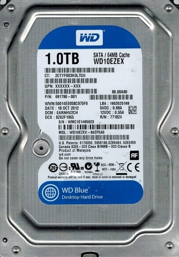 Western Digital Blue WD10EZEX / 1.0TB 3.5 7200rpm