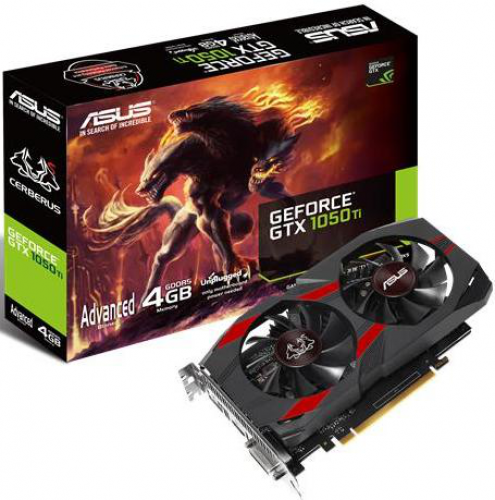 VGA ASUS CERBERUS GeForce GTX1050Ti 4GB / GDDR5 / 128-bit / CERBERUS-GTX1050TI-A4G