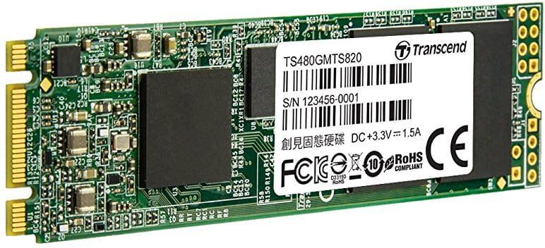 SSD Transcend MTS820 / 480GB / M.2 SATA / R/W:560/520MB/s / 80K/85K IOPS / 3D TLC NAND / TS480GMTS820S