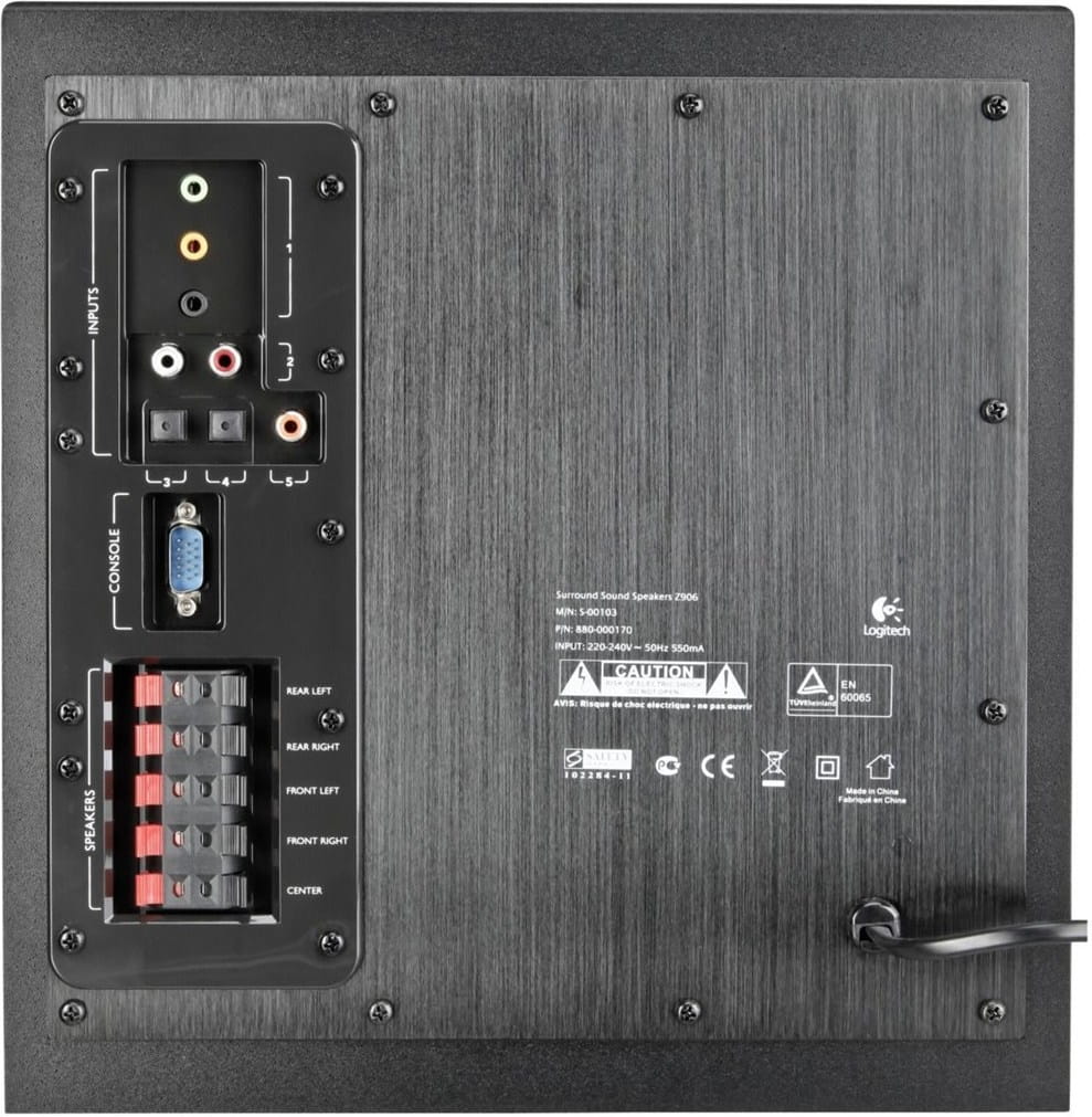 Speakers Logitech Z906 / 5.1 / 500W RMS / 980-000468 / THX Certified