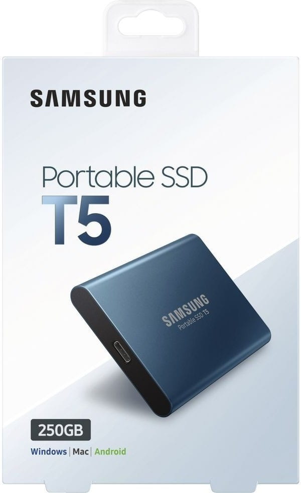 Samsung Portable SSD T5 / 250GB / USB3.1 / Type-C / MU-PA250B/WW / Blue