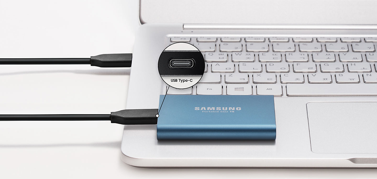 Samsung Portable SSD T5 / 250GB / USB3.1 / Type-C / MU-PA250B/WW / Blue