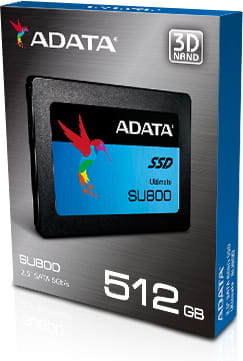 SSD ADATA Ultimate SU800 512Gb / 2.5" SATA / 3D NAND TLC / ASU800SS-512GT-C
