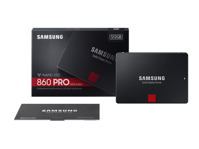 SSD Samsung 860 PRO MZ-76P512BW / 512GB / 2.5" SATA / V-NAND 2bit MLC /
