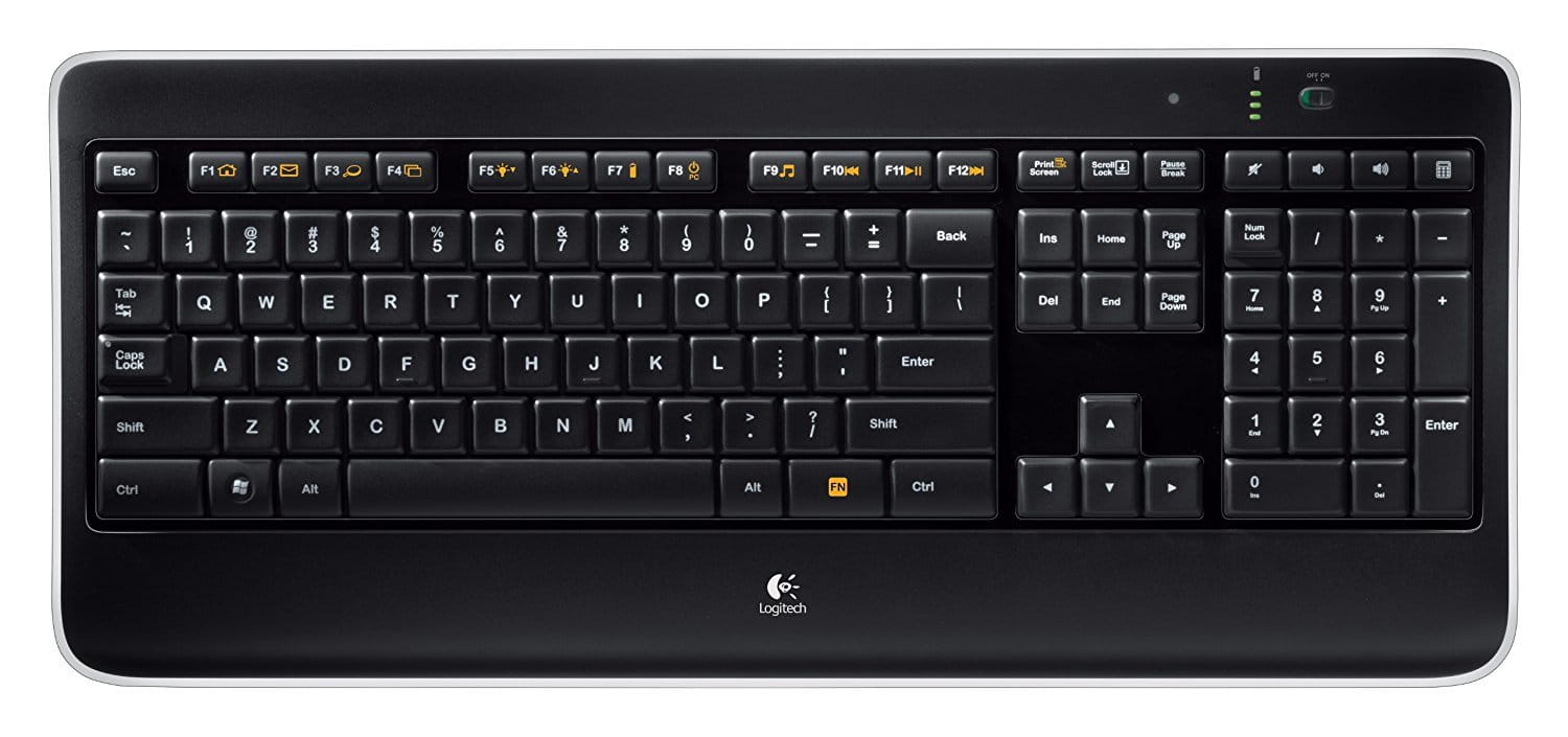 Logitech Wireless Illuminated Keyboard K800 Black USB