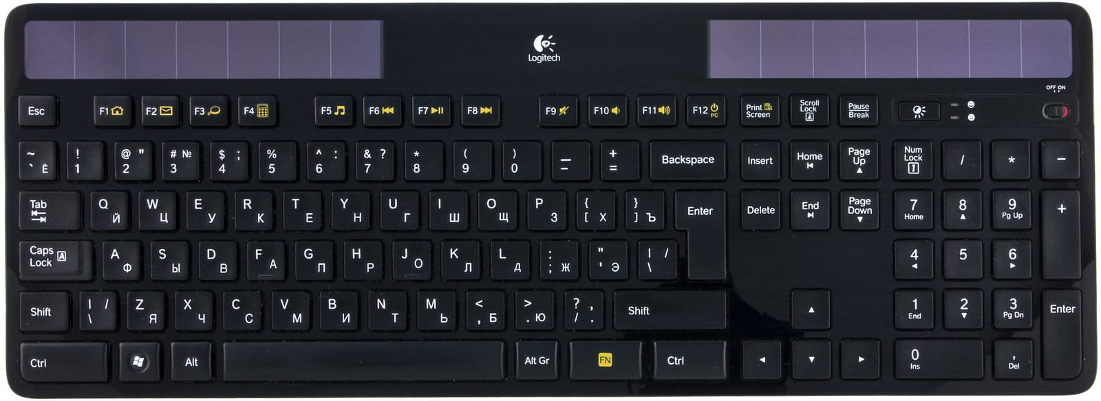 Logitech Wireless Solar Keyboard K750 Black USB