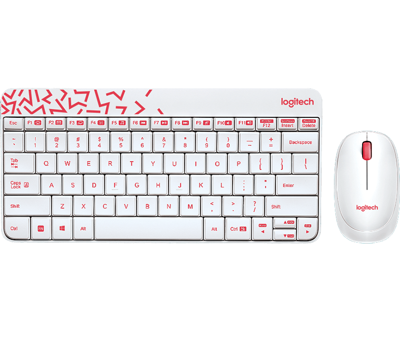 KIT Logitech Wireless Combo MK240 NANO / Keyboard + Mouse / USB / White