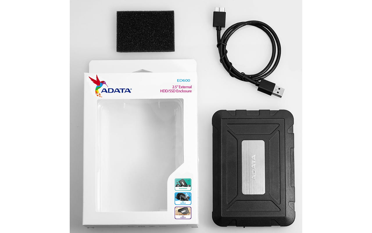 ADATA ED600 / HDD/SSD External Case / 2.5" SATA - USB3.0 / Black