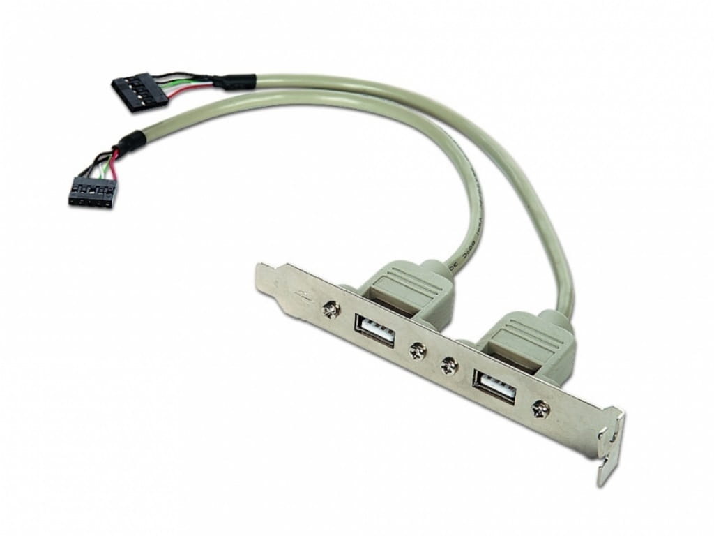 Gembird CCUSBRECEPTACLE / Bracket Dual USB2.0/