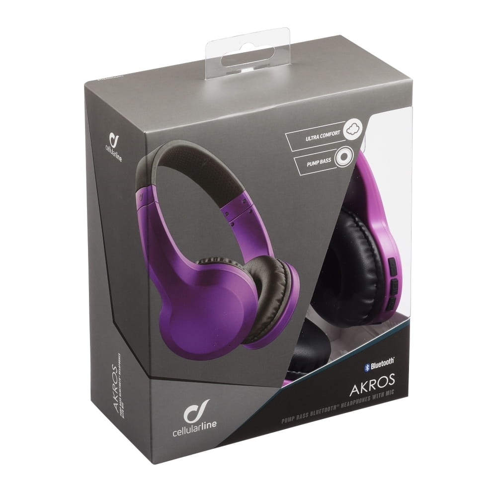 Headset Cellularline AKROS light / Bluetooth / Magenta