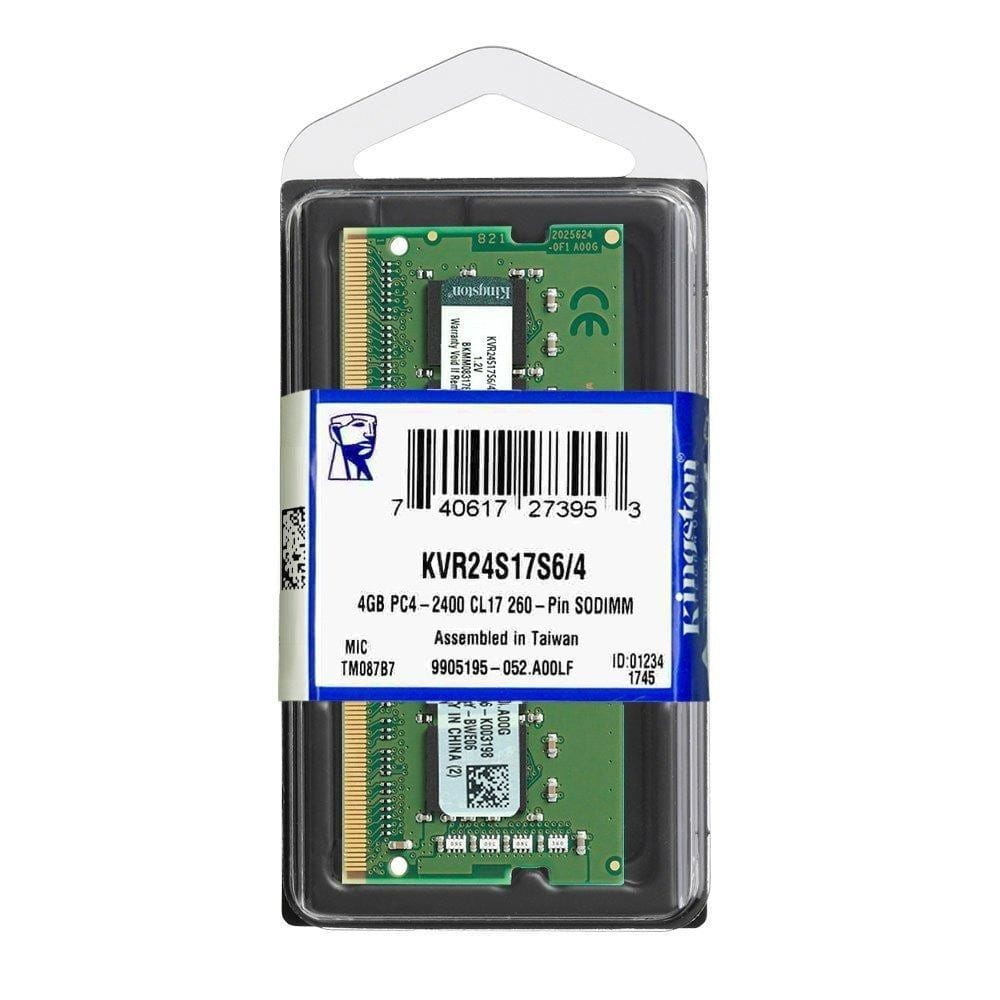 Kingston ValueRam KVR24S17S6/4 / 4GB / DDR4 / SODIMM / PC4-19200 / 2400MHz / CL17 / 1.2V
