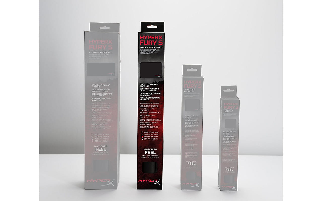 Mouse Pad Kingston HyperX FURY S / 450mm x 400mm x 3.5 mm / HX-MPFS-L / Black
