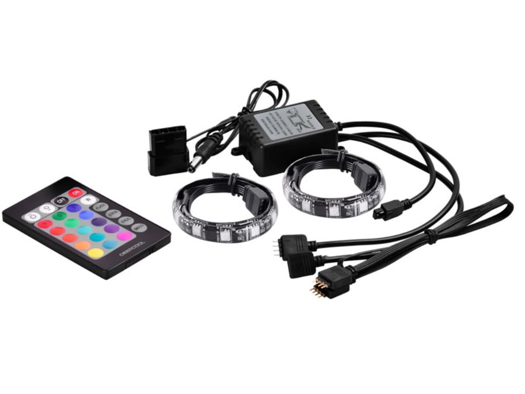 LED strips Deepcool XDC-RGB350 / RGB color LED strip / Software control: ASUS Aura, MSI Mystic, Gigabyte Fusion /