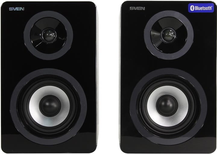 Speakers Sven SPS-750 / 2.0 / 50W RMS / Bluetooth / Optical input / Remote control / Black