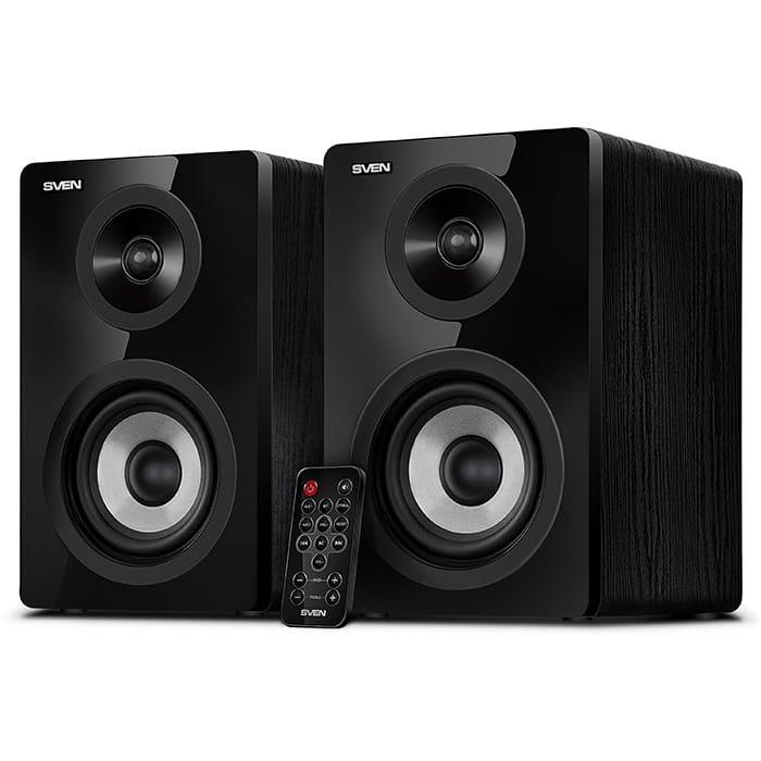 Speakers Sven SPS-750 / 2.0 / 50W RMS / Bluetooth / Optical input / Remote control / Black