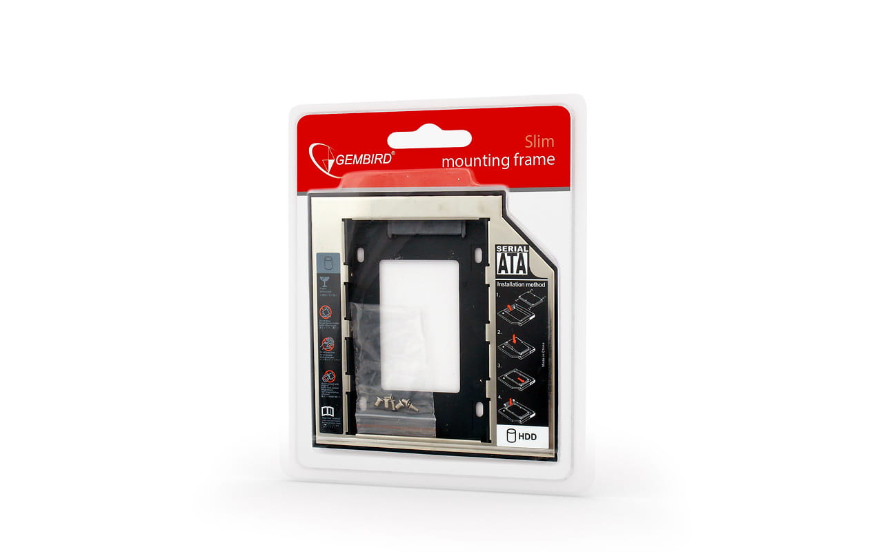 Gembird MF-95-01 / Slim mounting frame / 2.5'' to 5.25'' / up to 9.5 mm